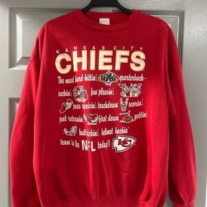 Kansas City Chiefs Red Sweater Crewneck Vintage